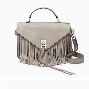 Rebecca Minkoff Grey Darren Messenger Bag in Nubuck. Like New.